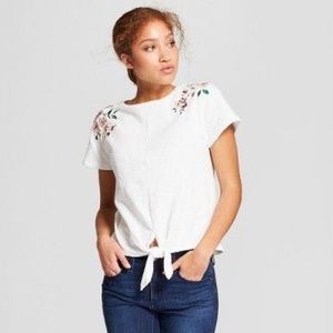 Tie front T-shirt